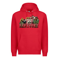 Red kentucky Premium Hoodie - NancyCooperArtShop