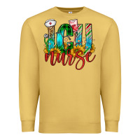 Antique Gold christmas icu nurse Premium Sweatshirt - FaDigitalArtStudio