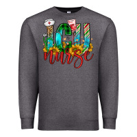 Charcoal Heather christmas icu nurse Premium Sweatshirt - FaDigitalArtStudio
