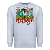 Heather Grey christmas icu nurse Premium Sweatshirt - FaDigitalArtStudio