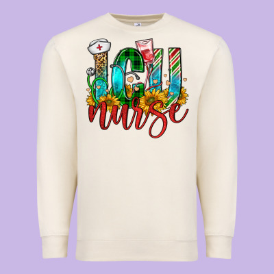 Christmas Icu Nurse Premium Sweatshirt Designed By Fadigitalartstudio