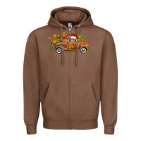 Chestnut christmas gingerbread truck Zipper Hoodie - Zillion Design Studio