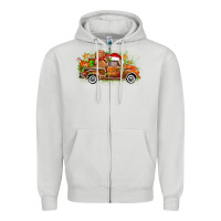 Dove Grey christmas gingerbread truck Zipper Hoodie - Zillion Design Studio