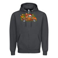 Smoke christmas gingerbread truck Zipper Hoodie - Zillion Design Studio