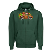 Sports Green christmas gingerbread truck Zipper Hoodie - Zillion Design Studio