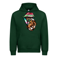 Forest Green Serape Cowboy Tongue Urban Hoodie - Jasminsmagicworld