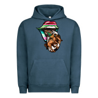 Pigment Midnight Navy Serape Cowboy Tongue Urban Hoodie - Jasminsmagicworld