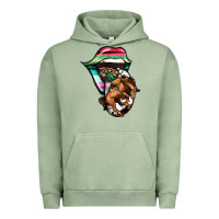 Pigment Oil Green Serape Cowboy Tongue Urban Hoodie - Jasminsmagicworld