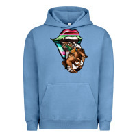 Pigment Pebble Blue Serape Cowboy Tongue Urban Hoodie - Jasminsmagicworld