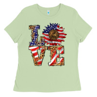 Matcha patriotic sunflower love Ladies Tee - BarkalooDesign