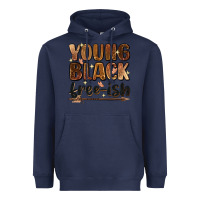 Navy Young black free-ish Heavyweight Hoodie - Zillion Design Studio