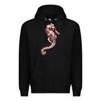 Black pink seahorse Premium Hoodie - LillyAllenDesigns