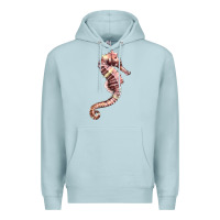 Blue Mist pink seahorse Premium Hoodie - LillyAllenDesigns