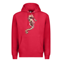 Cardinal pink seahorse Premium Hoodie - LillyAllenDesigns