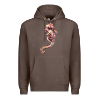 Coffee pink seahorse Premium Hoodie - LillyAllenDesigns