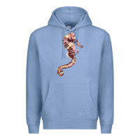 Colony Blue pink seahorse Premium Hoodie - LillyAllenDesigns