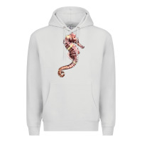 Dove Grey pink seahorse Premium Hoodie - LillyAllenDesigns