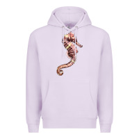 Lilac pink seahorse Premium Hoodie - LillyAllenDesigns