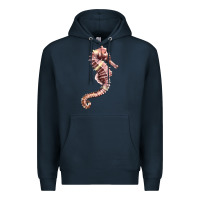 Navy pink seahorse Premium Hoodie - LillyAllenDesigns