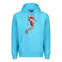 Ocean Blue pink seahorse Premium Hoodie - LillyAllenDesigns