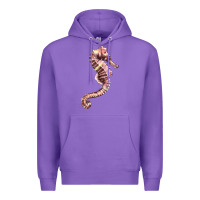 Purple pink seahorse Premium Hoodie - LillyAllenDesigns