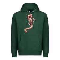 Sports Green pink seahorse Premium Hoodie - LillyAllenDesigns