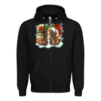 Black army christmas Zipper Hoodie - Zillion Design Studio