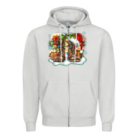 Dove Grey army christmas Zipper Hoodie - Zillion Design Studio