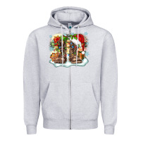 Heather Grey army christmas Zipper Hoodie - Zillion Design Studio