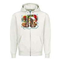 Oatmeal Heather army christmas Zipper Hoodie - Zillion Design Studio
