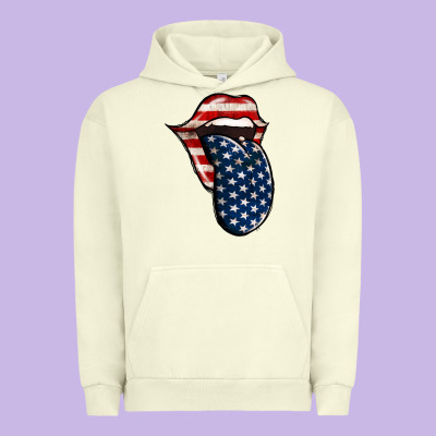 America 4th Of July Tongue Urban Hoodie Designed By Jasminsmagicworld