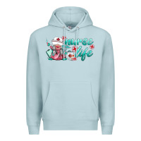 Blue Mist nurse life gnomies Premium Hoodie - BarkalooDesign