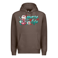 Coffee nurse life gnomies Premium Hoodie - BarkalooDesign
