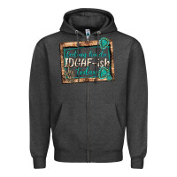 Charcoal Heather feeling kinda idgafish today Zipper Hoodie - texasbilliewilder