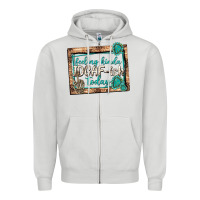 Dove Grey feeling kinda idgafish today Zipper Hoodie - texasbilliewilder