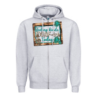 Heather Grey feeling kinda idgafish today Zipper Hoodie - texasbilliewilder