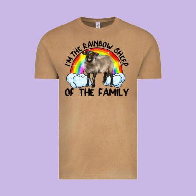 I'm The Rainbow Sheep Of The Family Suffolk Sheep Black Face Sheep Vintage Tee Designed By Artiststas