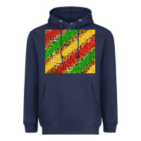 Navy African colors leopard Heavyweight Hoodie - Zillion Design Studio