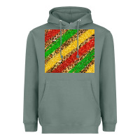 Sage African colors leopard Heavyweight Hoodie - Zillion Design Studio
