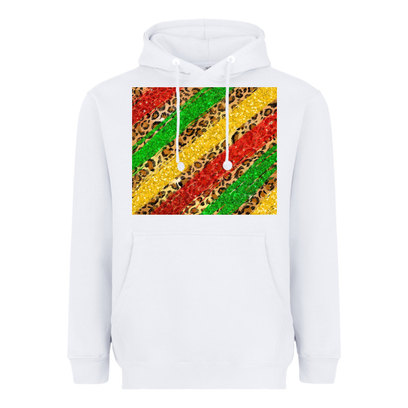 African Colors Leopard Heavyweight Hoodie by Zillion Design Studio | Teevron
