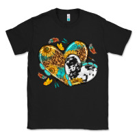 Black cowhide leopard hearts Classic Tee - texasbilliewilder