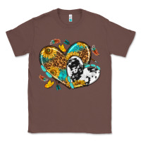 Chestnut cowhide leopard hearts Classic Tee - texasbilliewilder