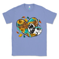 Colony Blue cowhide leopard hearts Classic Tee - texasbilliewilder