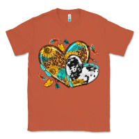 Copper cowhide leopard hearts Classic Tee - texasbilliewilder