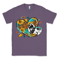 Lavender cowhide leopard hearts Classic Tee - texasbilliewilder