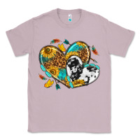 Lilac cowhide leopard hearts Classic Tee - texasbilliewilder