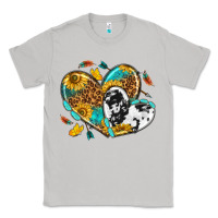 Moon Dust cowhide leopard hearts Classic Tee - texasbilliewilder