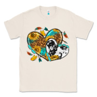 Natural cowhide leopard hearts Classic Tee - texasbilliewilder