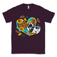 Plum cowhide leopard hearts Classic Tee - texasbilliewilder