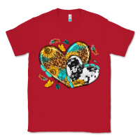 Red cowhide leopard hearts Classic Tee - texasbilliewilder